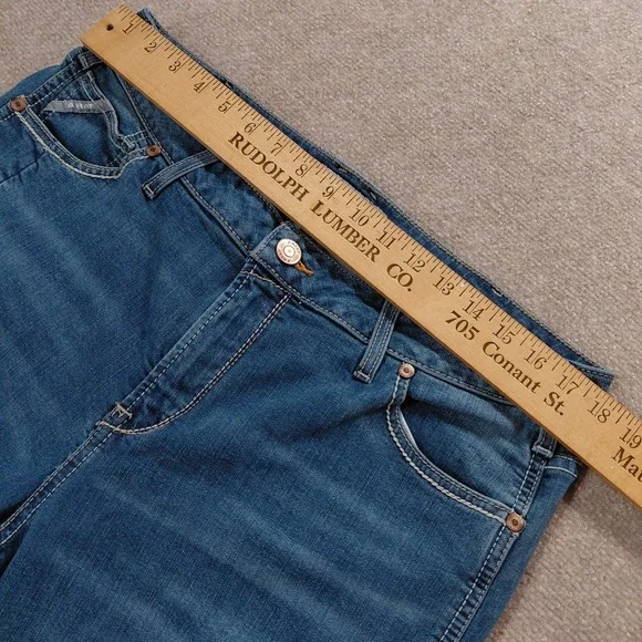 Ariat Rebar Perfect Rise Boot Jeans Womens Size 20WR Malibu Blue Riveter - Picture 7 of 16